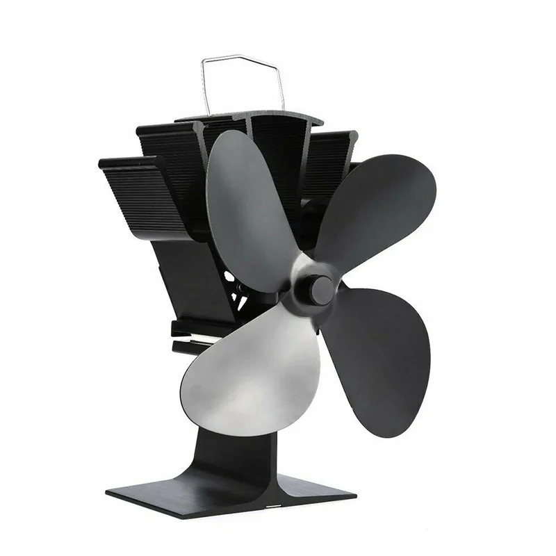 

Heat Powered Stove Fan 4 Blade Wood Stove Fan Silent Operation & Efficient Heat Distribution & Eco Friendly for Wood Fireplace
