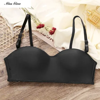 

2020 Women Underwear Fashion Casual Bra Wireless Brassiere Women Half Cup Bras Sexy Lingerie Detachable Strap Underwear Bra 1Pcs