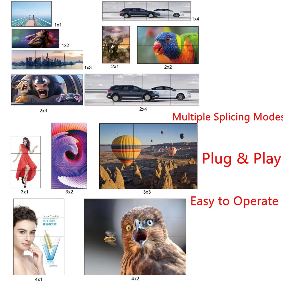Настенный видеоадаптер 3x3 HDMI 1x9 разъем Hdmi настенный процессор для телевизора HD с