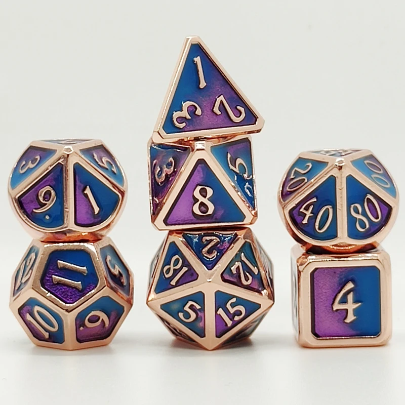 Набор Металлических Кубиков металлические многогранные кубики для DND Gaming Dice RPG
