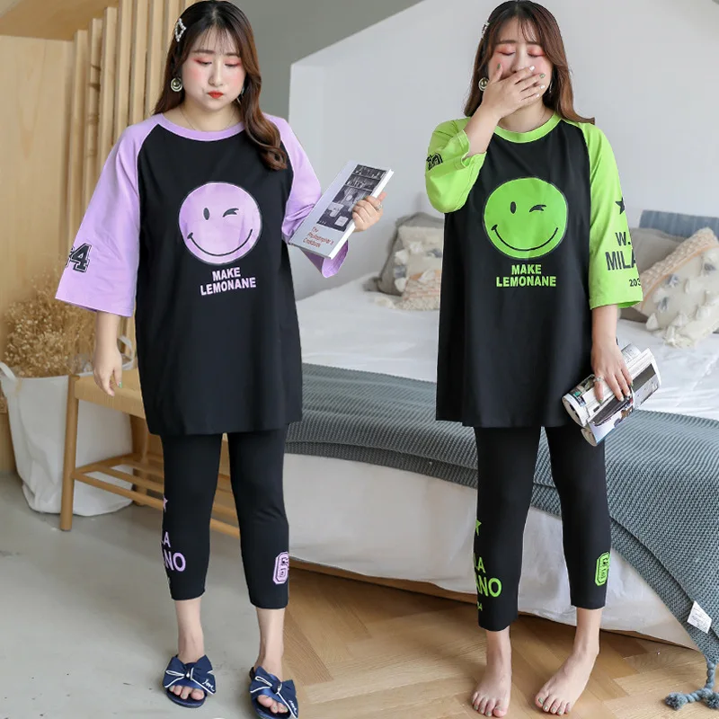 

[Xuan chen] Summer New Style Fat Mm Large Size Dress Plus-sized Loose Casual Tracksuit a Generation of Fat 6877