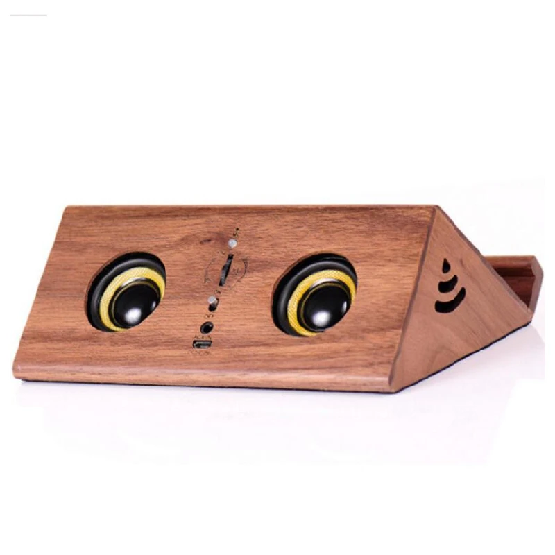 

Portable BT Induction Promotion Bamboo Wooden Material Speaker With AUX Mode For Mobile Phone