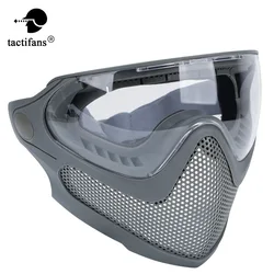 Pilot Mask Steel Mesh Version Military Shooting Veil Gear Screen Wargame Protective Tactical Half Face Guard Paintball Accessory