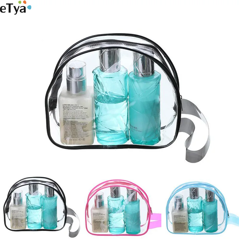 

2020 New Women PVC Clear Cosmetic Bag Travel Organizer Bag Travel Transprent Necessaries Beauty Makeup Toiletry Wash Bags Pouch