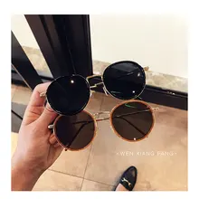 8988 простые очки, ретро круглые солнцезащитные очки, оранжевые уличные солнцезащитные очки