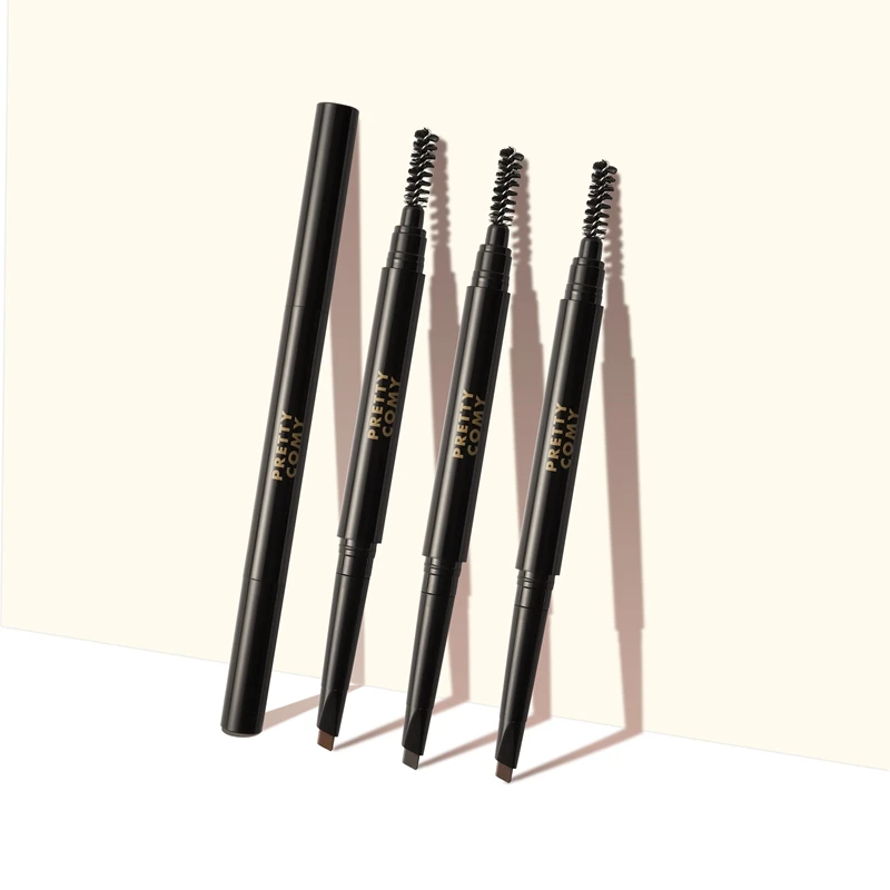 

Pretty Comy Double-end Eyebrow Pen Eyeliner Waterproof Smudge-proof Easy To Use Eyebrow Pencil With Eyebrow Brush