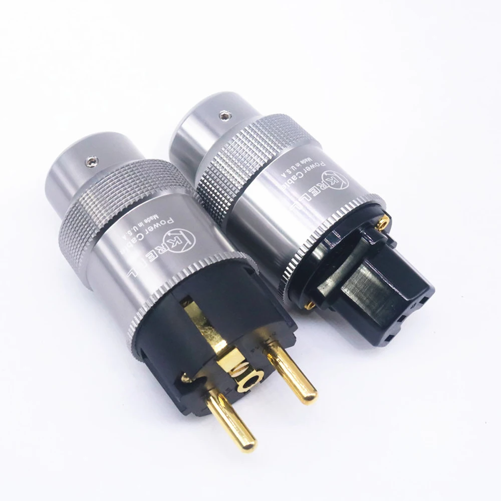 Пара Hi-End Krell Позолоченные ЕС разъем питания IEC аудио разъем HiFi AC шнур питания Вилки для аудиофилов DIY сети