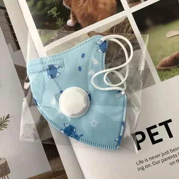 

g in stock! 100pcs For Kid Face Masks With Breathing Valve Melt-blown Cloth Five-layer Mascherine 마스크