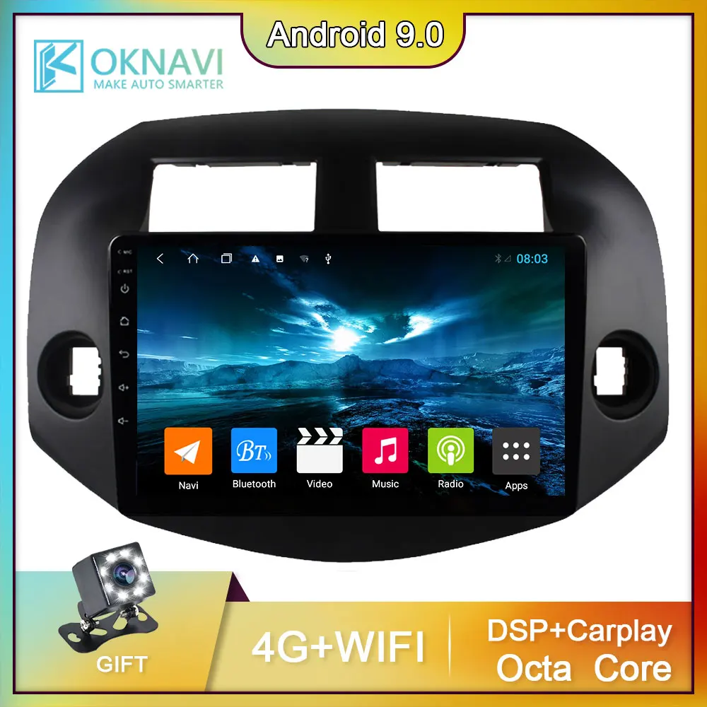 

9'' For Toyota RAV4 2005 2008 2009 2010 2011 2013 Android 9.0 GPS Navigation 2Din Car Multimedia DSP WIFI Camera BT DVD Player