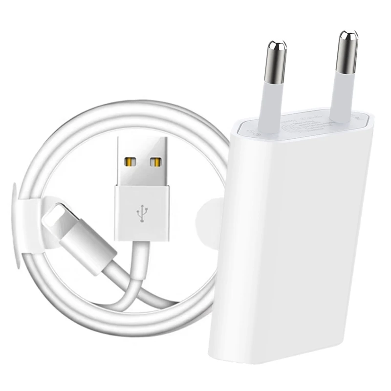 Комплект USB-кабеля для зарядки 1 м 2 европейская вилка USB-зарядное устройство iPhone 6