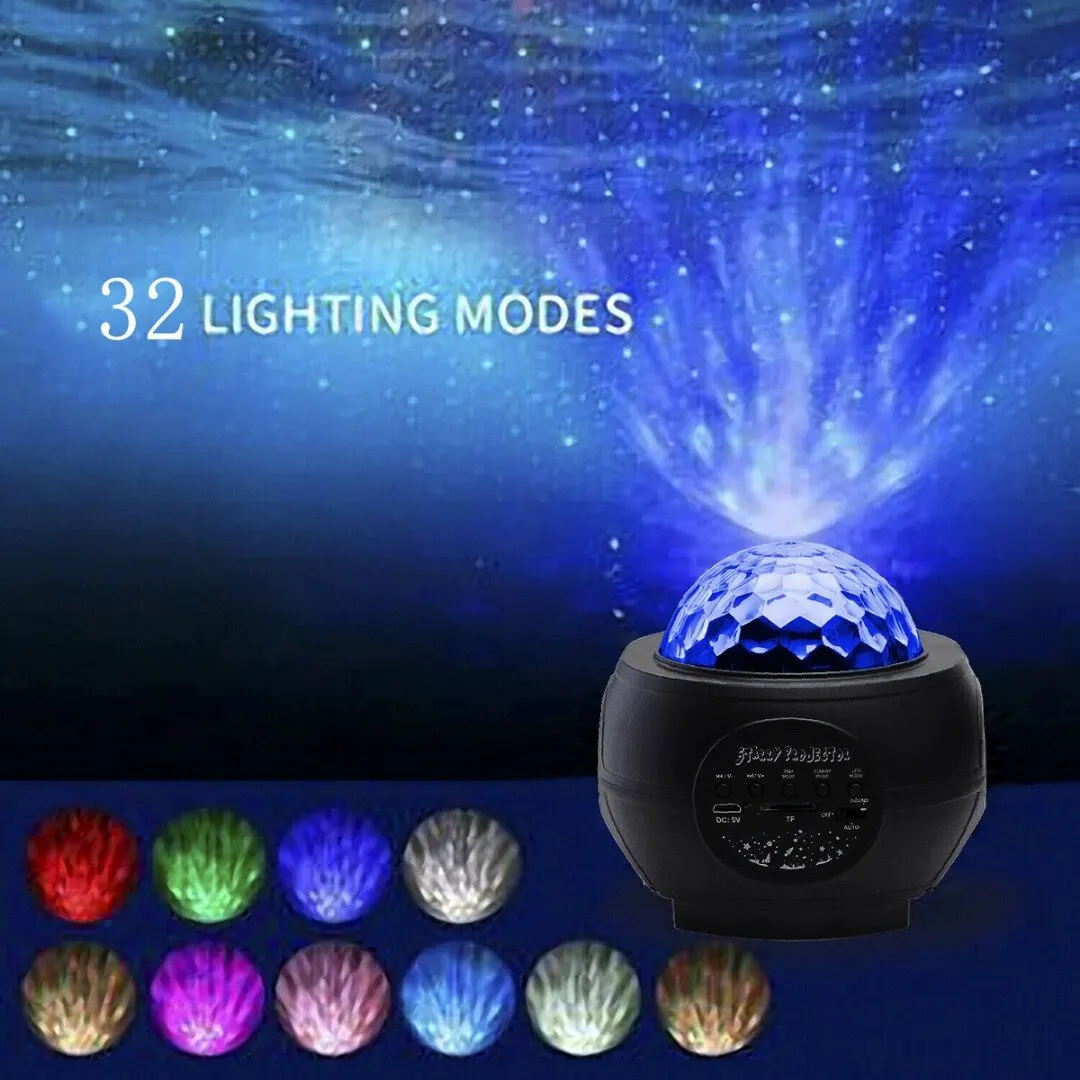 

Mayitr Night Light Music Starry Water Wave LED Projector Light Star Night Lamp LED Starry Starry Sky Projector Night Light