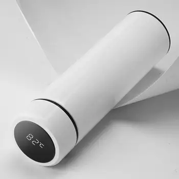 

Stainless Steel 500ml Smart Temperature Indicator Thermo Insulating Cup Strainer Vacuum Cup Coffee Thermos Cup