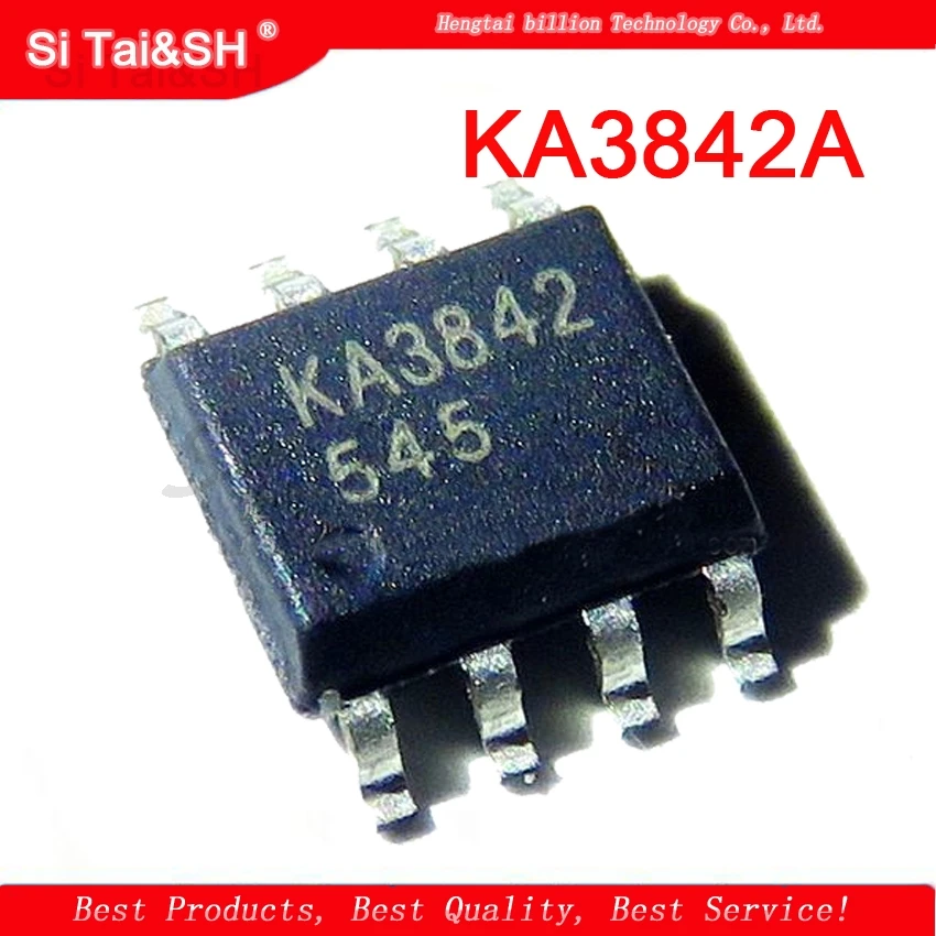 10 шт. KA3842 KA3842A UC3842AN 3842 лапками углублением SOP-8 | Электронные компоненты и