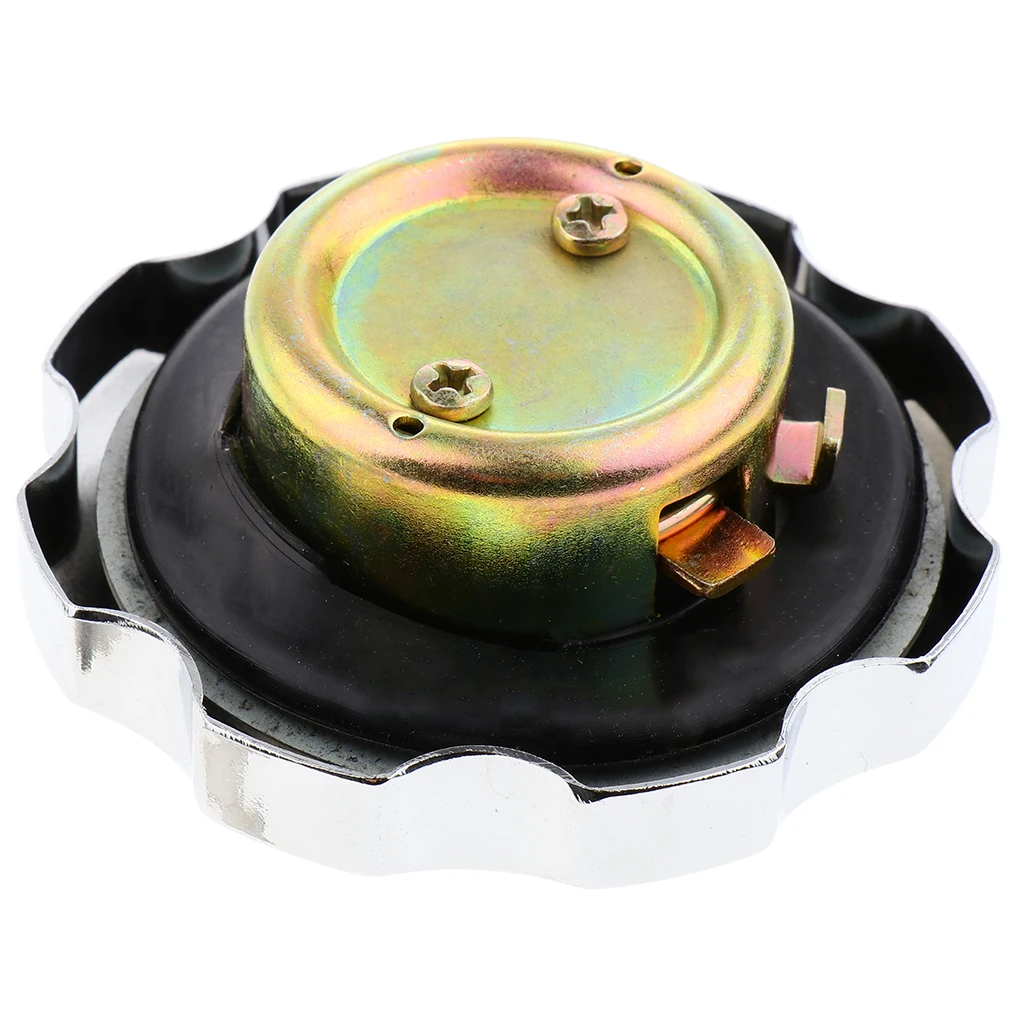 Motorcycle Accessories Metal Gas Tank Cap Cover Fuel Keys Lock Set for Honda ZJ125 CG125 Models Replace (Chrome)