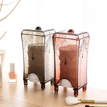 

Small Boxes Store Things Exquisite Cotton Pad Dispenser Holder Storage Make-up Pads Cabinet With Lid Waterproof Safe In Bathroom