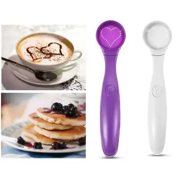 

Electrical Magic Spice Spoon Coffee Spray Mold Art Pen Coffee Carving Spoon Baking Pastry Tools Coffeeware Kitchen Tools