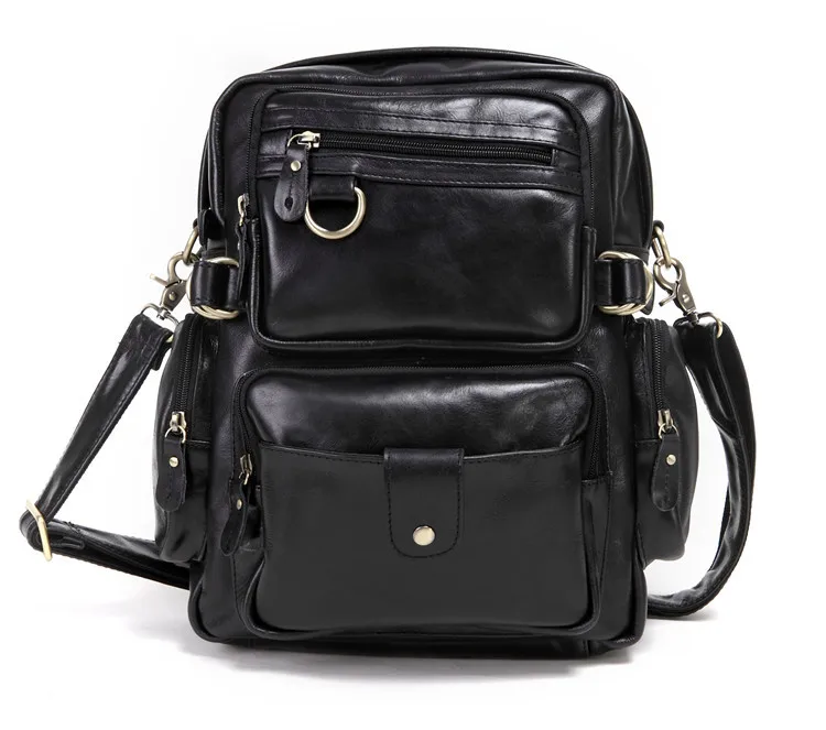 Mochilas Para Hombre, вертикальная мужская сумка, натуральная кожа,, Ретро стиль, настоящая коровья кожа, мужская сумка, Bolso Hombre Piel Cuero Genuino