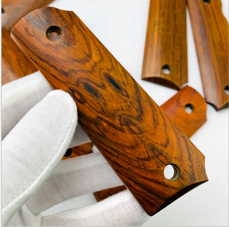 

2Pieces Tactics Pistol 1911 Grips High Polished Wood Grips custom Grips CNC Material 1911 accessories