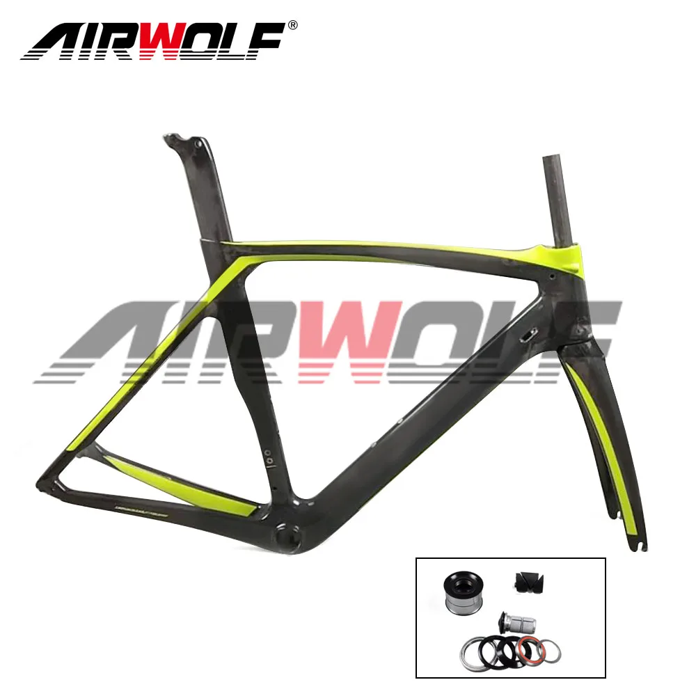 Cheap Bicycle parts  carbon frame road bike carbon frameset with fork seatpost size 50/53/55/57cm carbon road frame 3