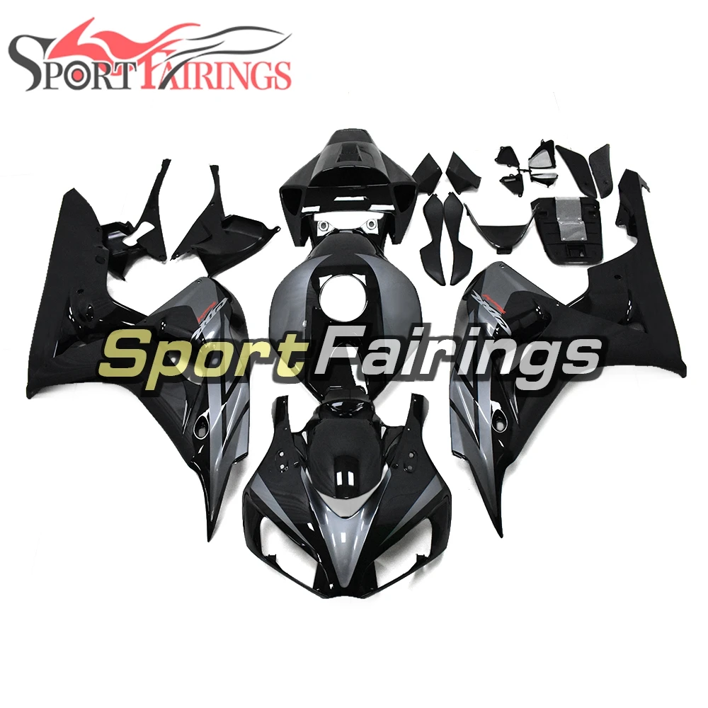 Полный комплект обтекателей для Honda CBR1000 RR 06 07 CBR1000RR 2006 2007 ABS пластик инъекции мотоцикл обтекатель комплект глянцевый черный серый