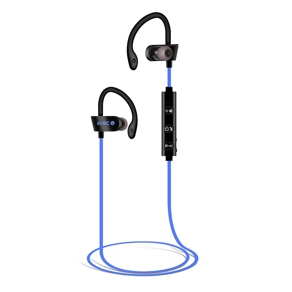 Синий Mosunx QY19 спортивные Bluetooth наушники Беспроводная потонепроницаемая гарнитура музыка стерео наушники Bluetooth V5.0 с микрофоном - Цвет: Синий