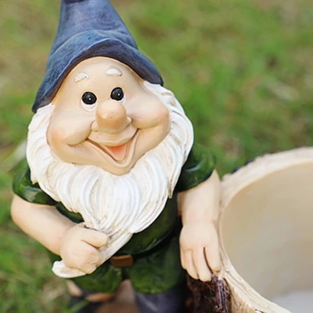 

Fairy Garden Gnomes Planter Pot Figurines Accessories for Outdoor Garden Decor