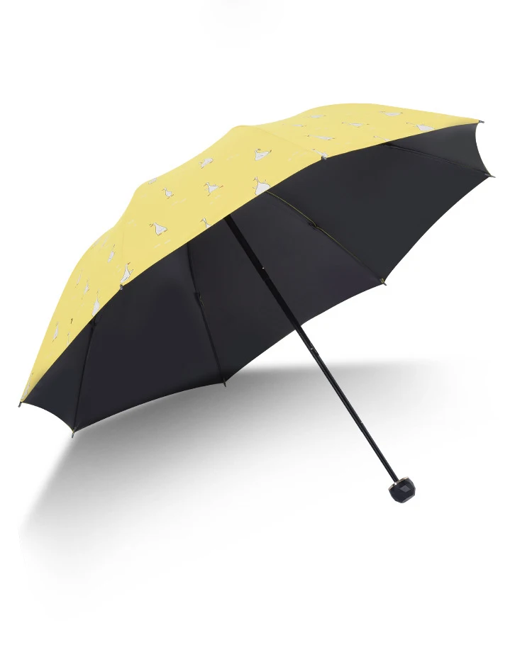 Мультяшный зонтик Желтый большой зонтик ветронепроницаемый складной двухслойный зонтик дождя женский высокое качество с коробкой