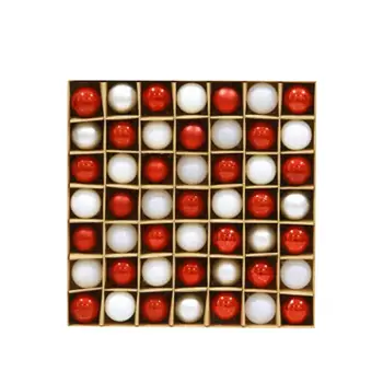 

49pcs Christmas Ball Bauble Xmas Tree Hanging Ball Ornament Decorations for Home Christmas New Year Party Decor (White and Red)
