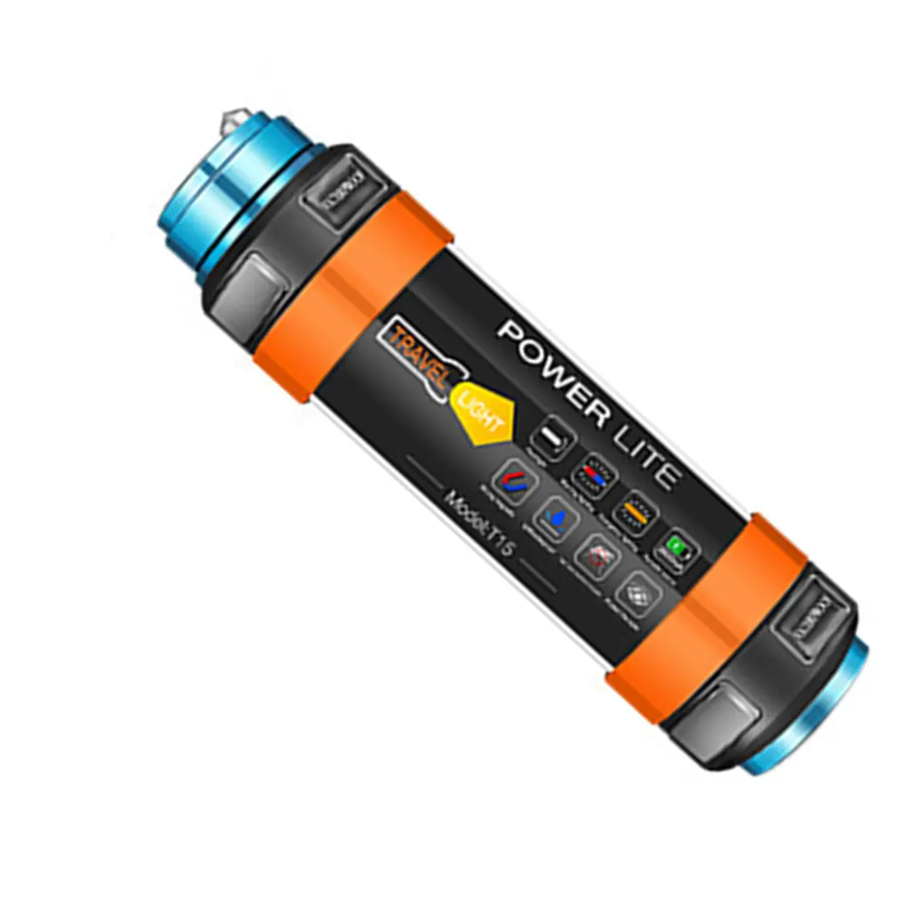 

8 in 1 Multifunction Flashlight USB Rechargeable Portable Travel Light Camping Tent Anti Insect Lamp IPX8 SOS Light