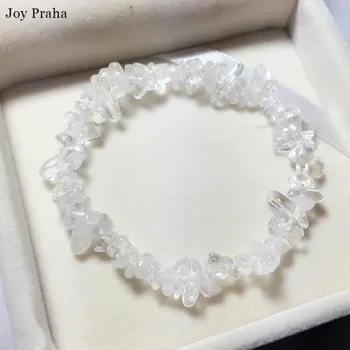 

Natural white crystal gravel Elastic rope bracelet / Increase memory radiation protection jewelry / wholesale dropshipping