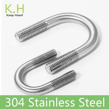 

10pcs M6 M8 standard 304 stainless steel U bolt U type card U type bolt U shaped tube clamp horse riding hoop