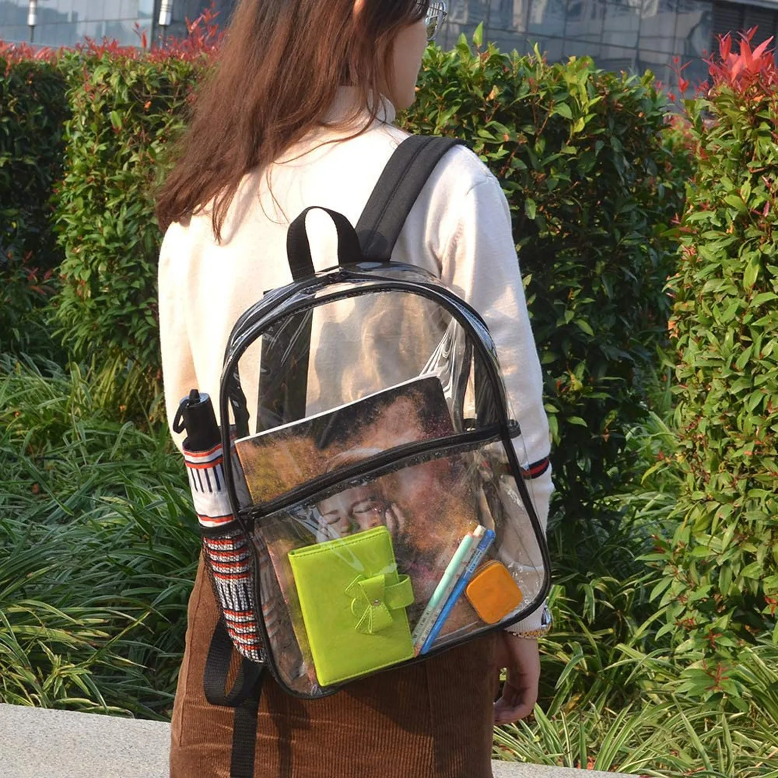 Pvc Transparent Backpack School Bag Makeup Set Waterproof See Through For Students Unisex Mochilas Para Mujer #25 | Дом и сад