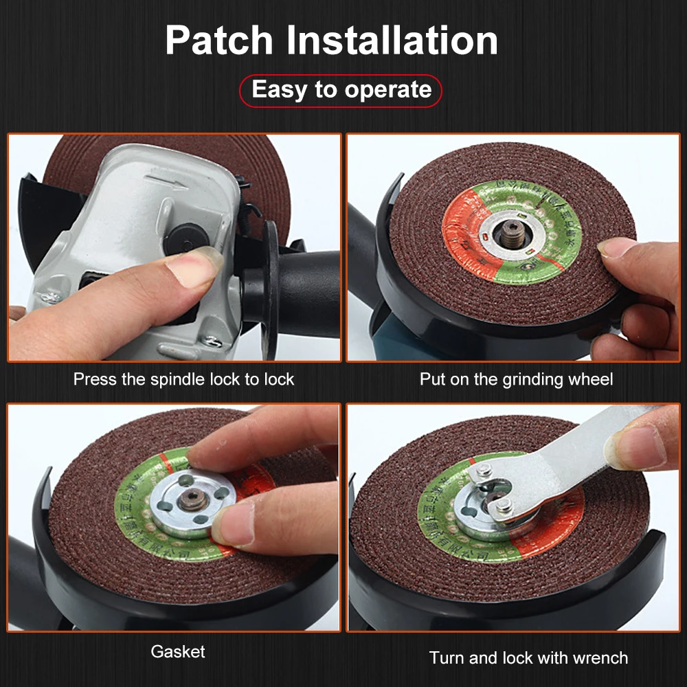 220V 700W/750W Electric Grinder Electric Angle Grinder with Protective Cover Support Polishing Disc for Rust Removal