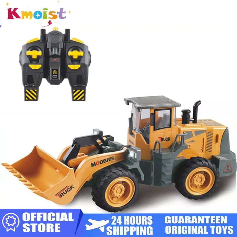 2.4G Rc Truck Remote Controlled Car Tractor Engineering Car Escavatore Push Soil Music Effetti Di Illuminazione Dumper Toys For Boys Gift