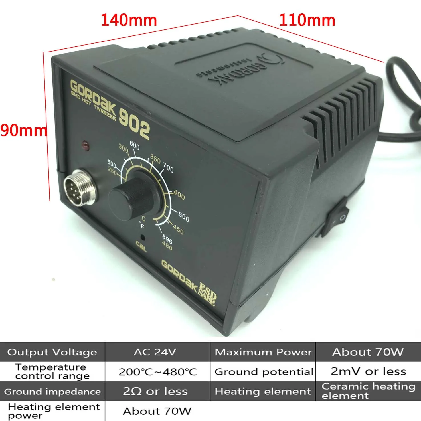110V 70W 902 유형 핀셋 납땜 스테이션 주석 납땜 인두 조정 가능한 온도 전기 납땜 인두 SMD 재 작업 스테이션
