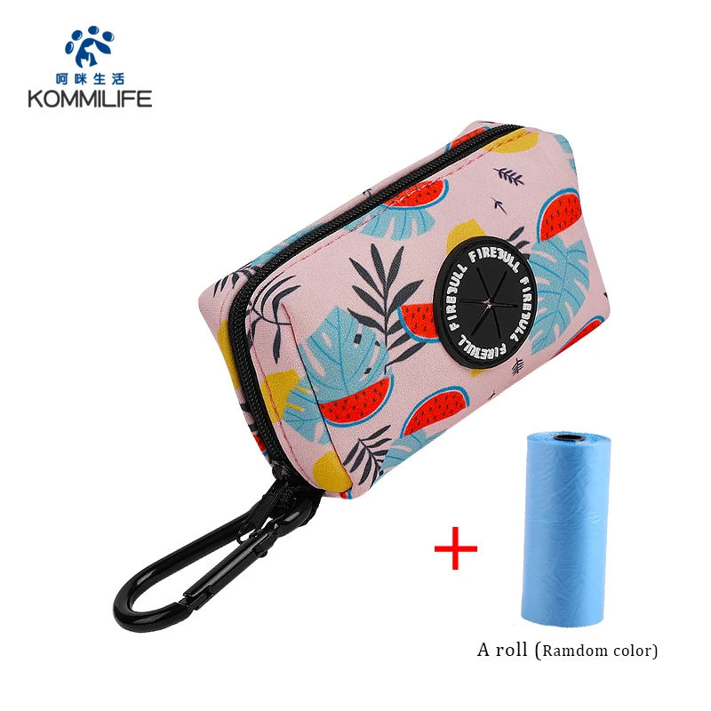KOMMILIEF-dispensador portátil de bolsas de basura para perros, Bolsa para popó de residuos para mascotas, Bolsa para popó s con 15 Uds.