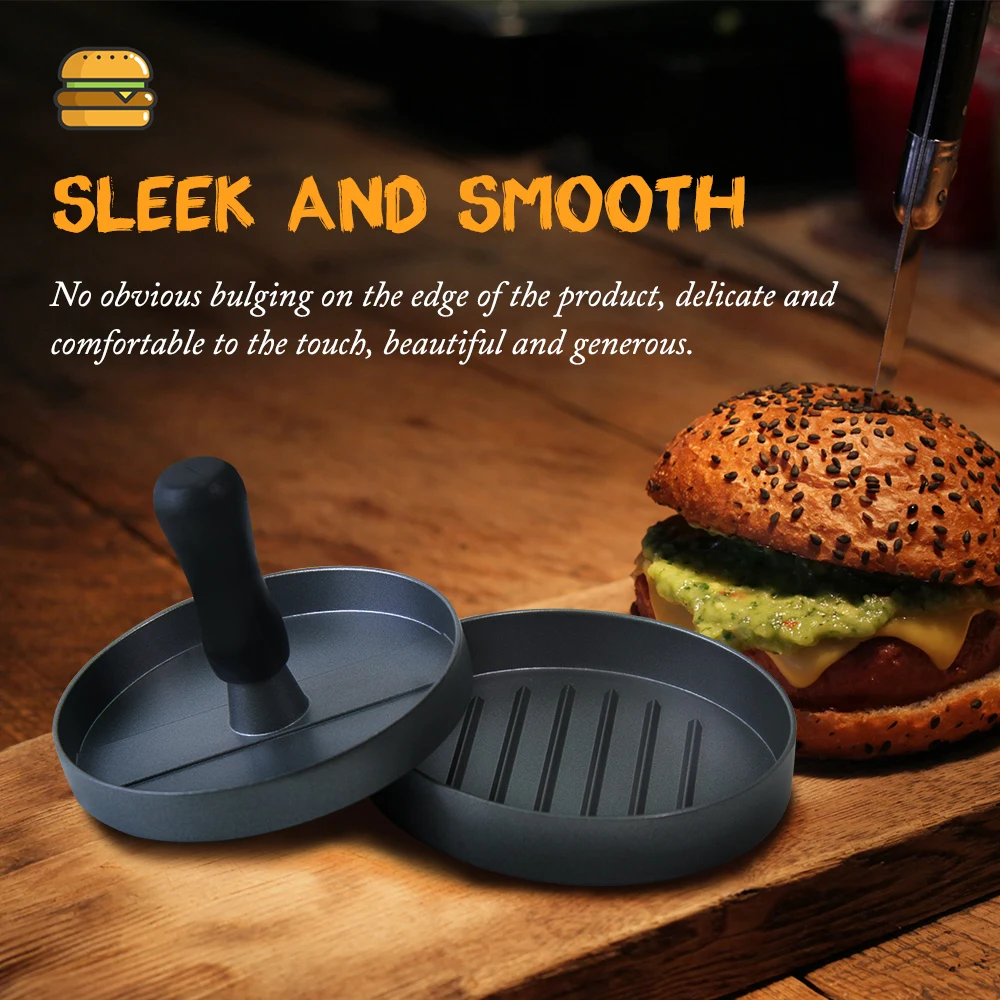 

Damask Stainless Steel Meat Press Round Shape Hamburger Meat Press Non-stick High Quality Patty Maker Mold Mould Kitchen Tool