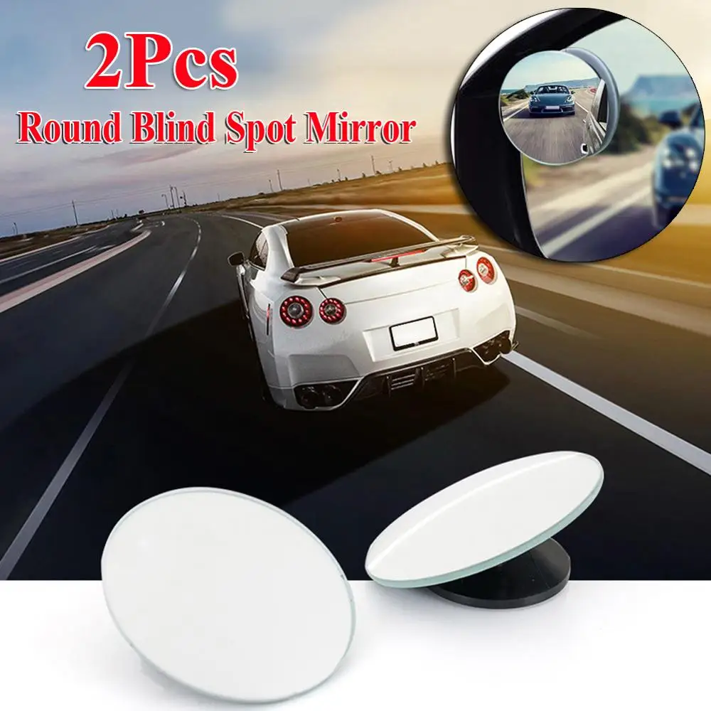 

Factory Price 2PCS Round Blind Spot Mirror HD Glass Frameless Convex Rear View Mirror 360° New Wholesale Quick delivery CSV
