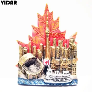 

Canada, Europe, Toronto, Maple Leaf Travel Commemorative Creative 3D Magnet Fridge Magnet