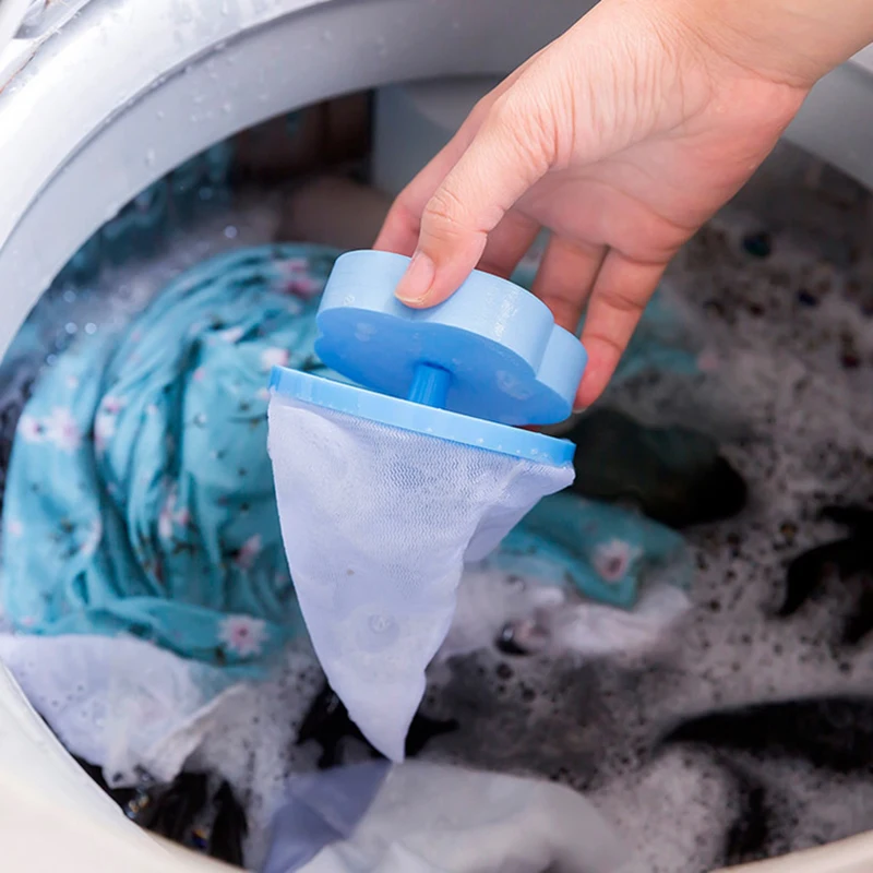 Mesh Filter Bag Laundry Ball Flower Shape Dirty Fiber Collector Removal Catcher Washing Machine Filtration Lint Remover Hair