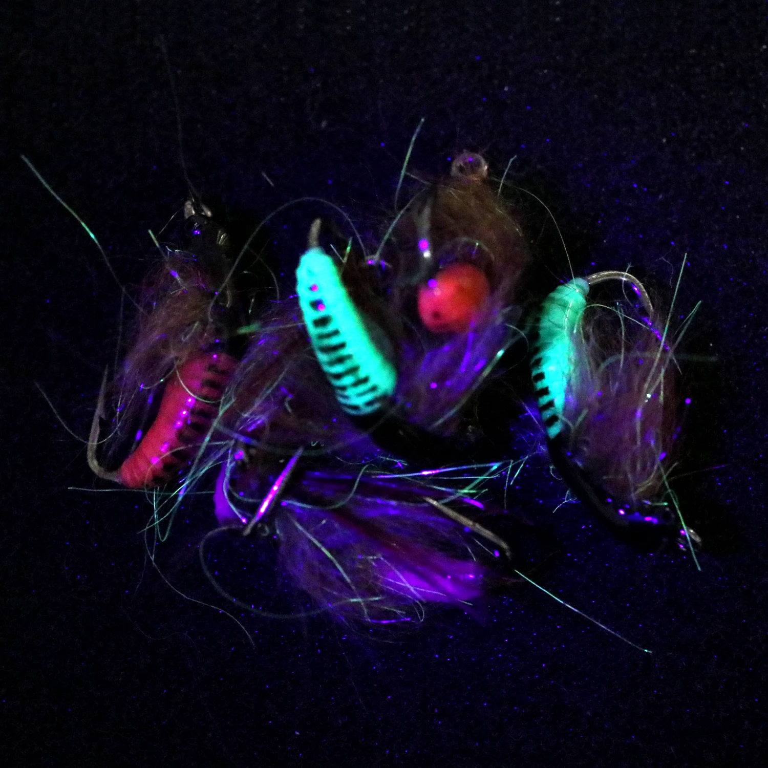 Bimoo 4 шт.#6 Caddis Pupae Nymph Летающая Форель Приманка для рыбалки лед Рыбалка крючковые приманки УФ Beadhead приманки в виде насекомых