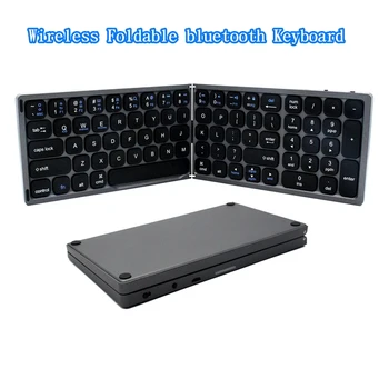 

Mini Portable Folding Bluetooth Keyboard 81 Keys Wireless Rechargeable Gaming Keyboard for IOS Android Windows PC Laptop Tablet