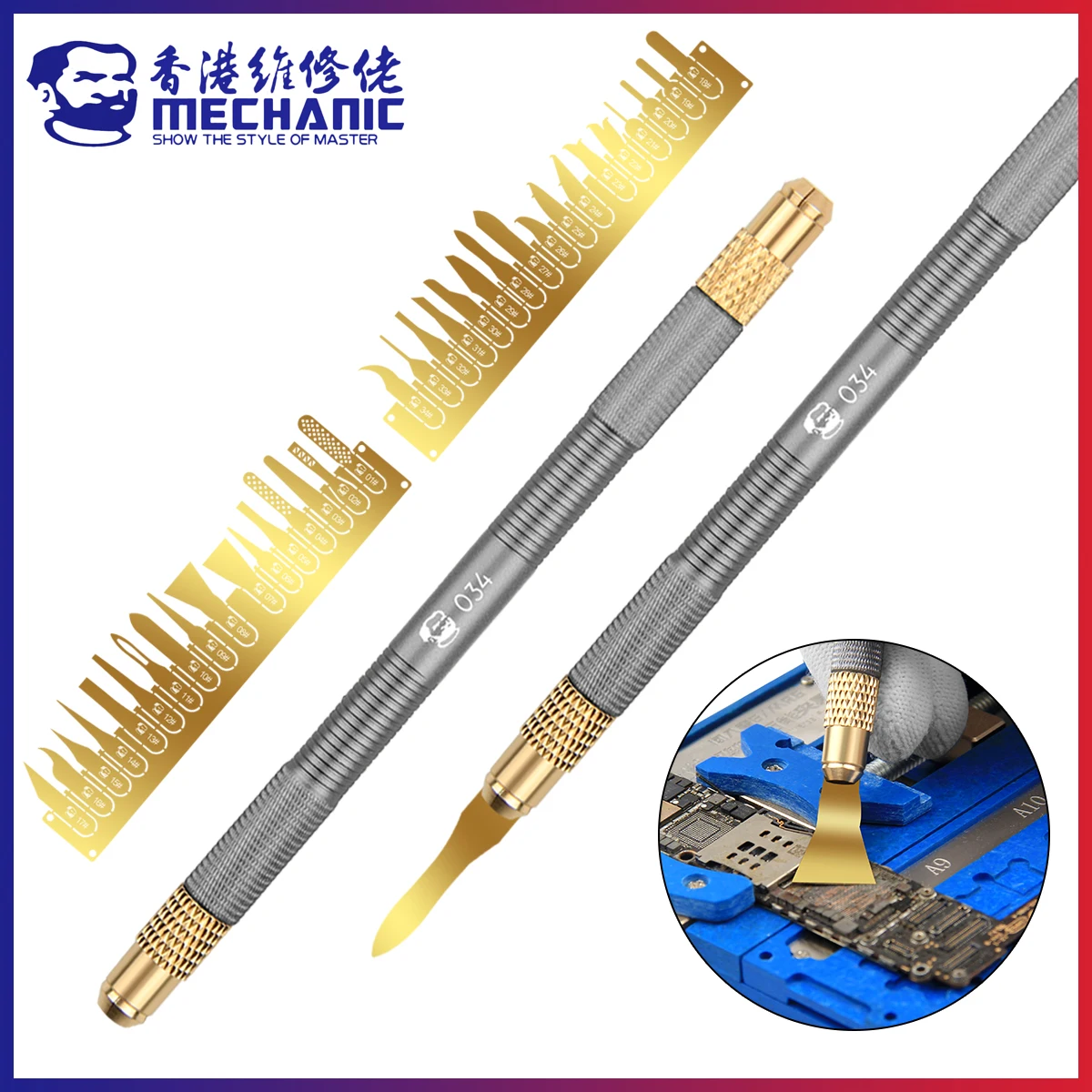 MECHANIC Non-Slip Metal Scalpel Knife Kit Cutter Engraving Craft Carving Knives+20pcs Blades Phone PCB Stencil Repair Hand Tools |