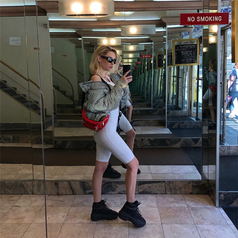 Beste Nieuwe Winter Lichtgevende Vrouw Jas Warm Lange Mouwen Rits Vrouwelijke Katoen Gewatteerde Jassen Vrouwelijke Tops