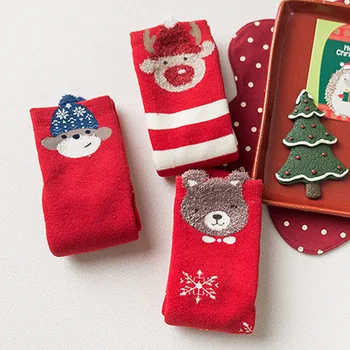 

Women Socks Winter Thicker Warm Soft Socks 3 Pairs Korean Cute Christmas Socks Cotton Women Long Funny Socks Lady Novelty