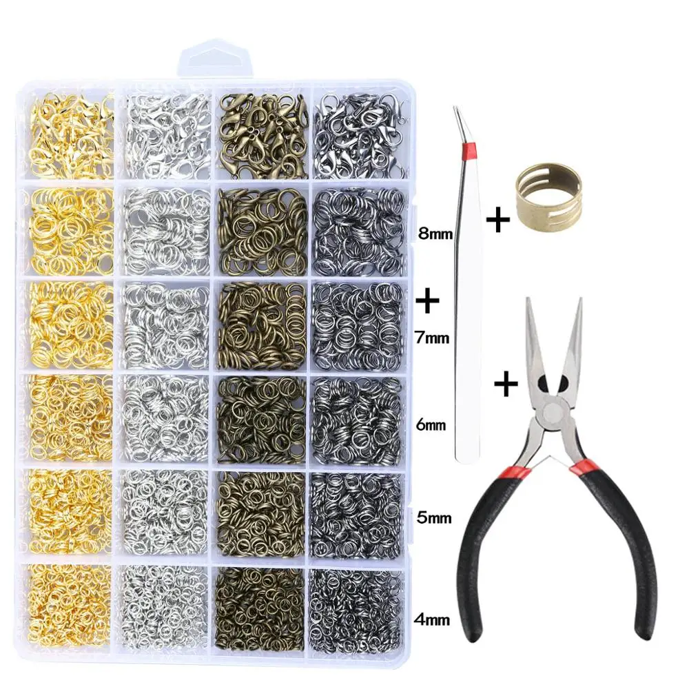 

3280pcs/set Jump Rings&Split Rings DIY Jewelry Making Jewelry Findings&Components