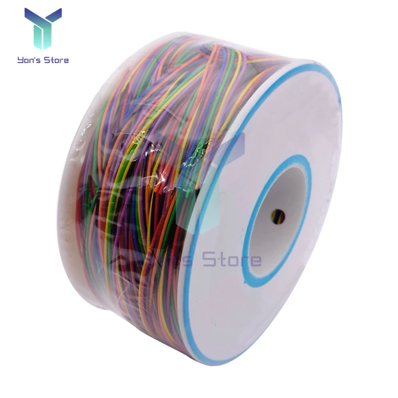30AWG wire cable 250M 8 color PCB soldering fly line 0.55mm breadboard jumper colored insulation wrap tinned pure copper