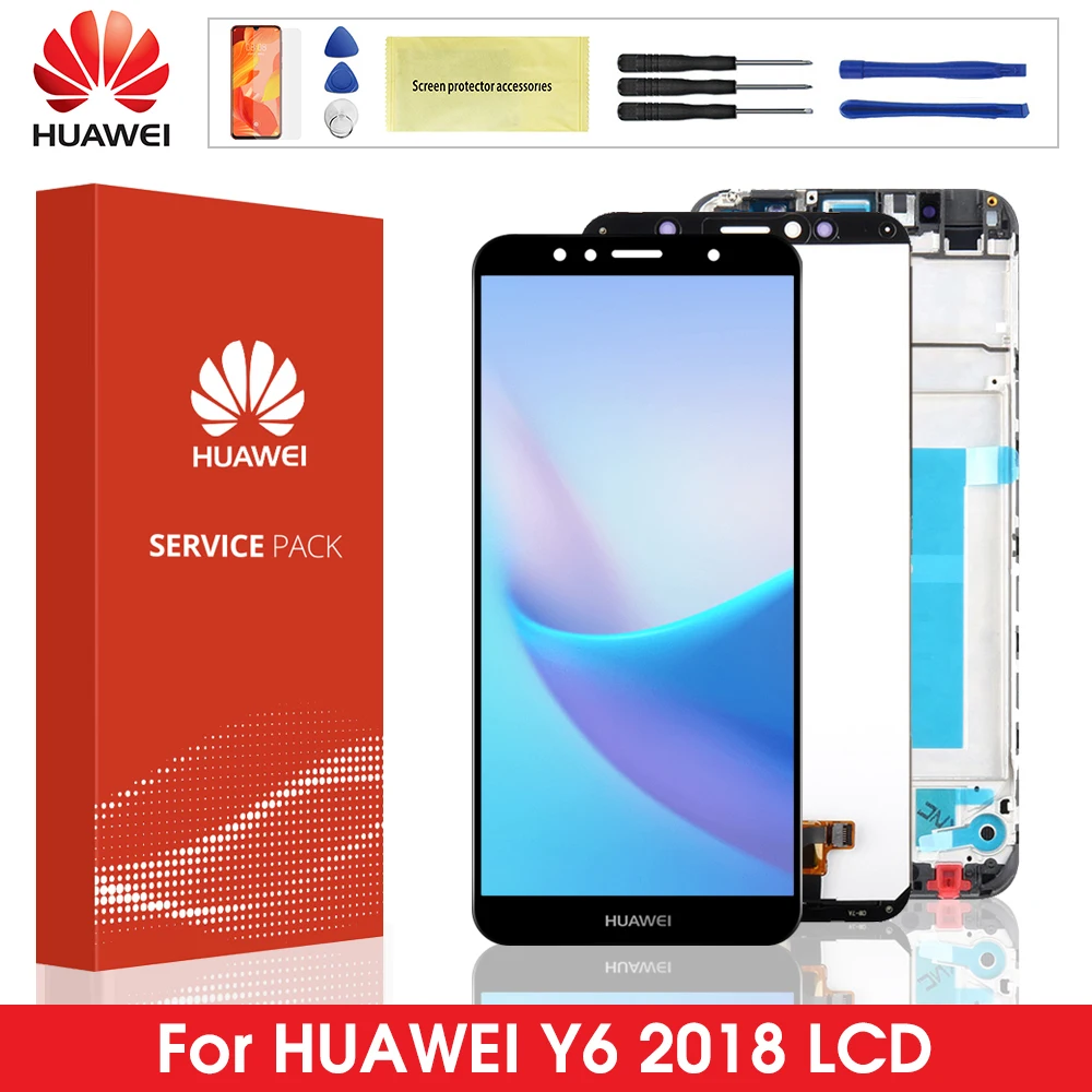 Оригинальный ЖК-дисплей для Huawei Y6 2018 сенсорный экран с дигитайзером в сборе Prime