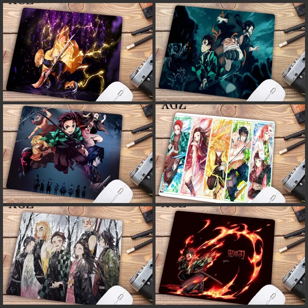 

XGZ Big Promotion Anime Demon Slayer Kimetsu No Yaiba Design Pattern Game Mousepad Free Shipping 22X18CM Mouse Pad Keyboards Mat