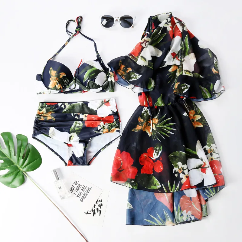 

2018 Korean-style New Style Bikini Women's Fashion Skirt Two-piece Swimsuits Two-Piece Set Hot Springs Beach Sweet Swimwear